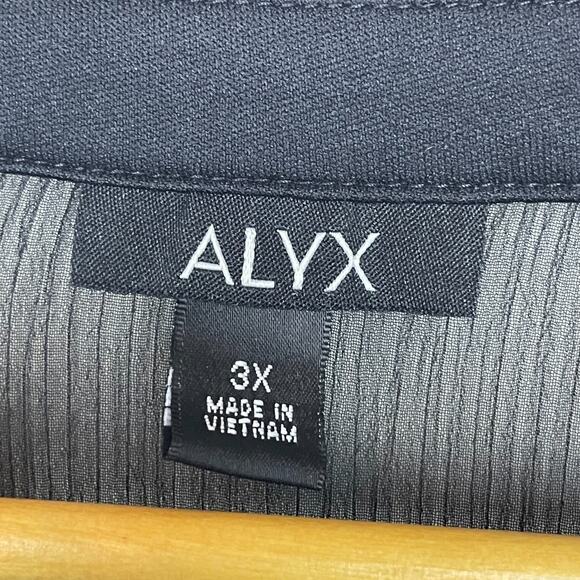 Alyx Sheer Studded‎ Lace Top Plus Size 3X Black Whimsigoth Fairycore 3/4 Sleeves - Picture 4 of 5